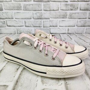 Converse CTAS Twisted Pastel Women's Sz 9.5 Gray Pink Canva Low Top Sneaker Shoe